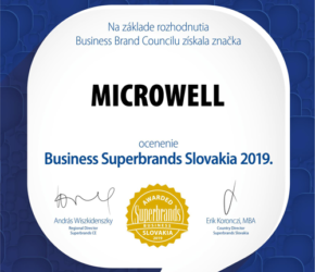 We were awarded the Slovak Business Superbrands Award 2019. | Microwell